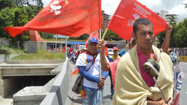 Movimiento campesino venezolano llegando a Caracas, Venezuela - Sputnik Mundo