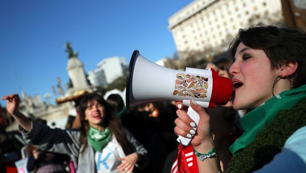 Marcha a favor de la legalización del aborto en Buenos Aires, Argentina - Sputnik Mundo