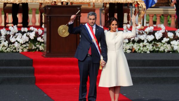 El presidente de Paraguay, Mario Abdo Benítez, y su esposa, Silvana Lopez Moreira - Sputnik Mundo