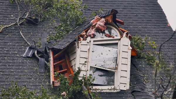 La casa dañada por el huracán Florence - Sputnik Mundo