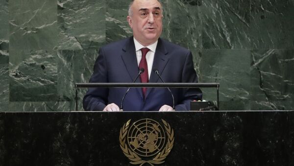 El ministro azerí de Exteriores, Elmar Mammadyarov - Sputnik Mundo