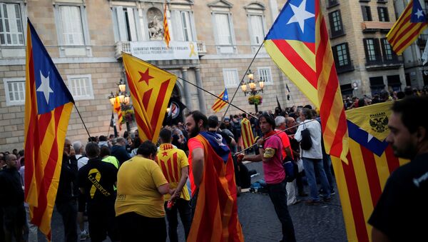 Las banderas independentistas de Cataluña - Sputnik Mundo