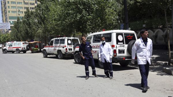 Unas ambulancias en Afganistán, imagen referencial - Sputnik Mundo