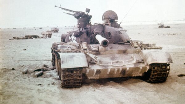Un tanque destruido durante la guerra de Yom Kipur - Sputnik Mundo