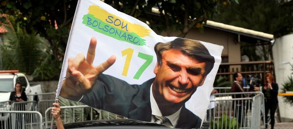 Un seguidor de Jair Bolsonaro Un seguidor de Jair Bolsonaro - Sputnik Mundo
