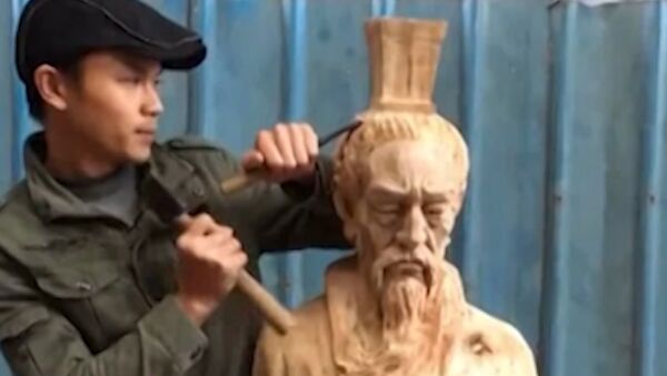 El Geppetto chino que crea obras maestras de madera - Sputnik Mundo