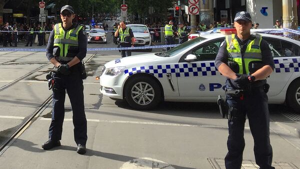 La policía australiana en Melbourne - Sputnik Mundo