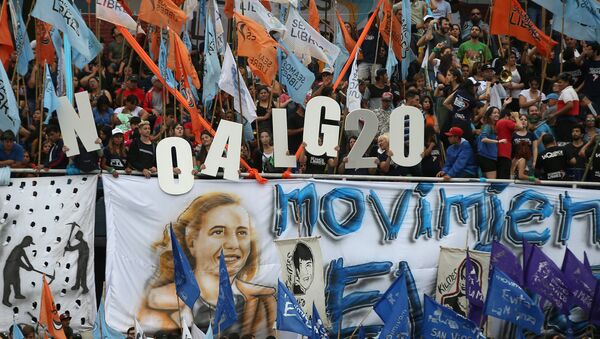 Protestas contra la cumbre del G20 en Buenos Aires - Sputnik Mundo