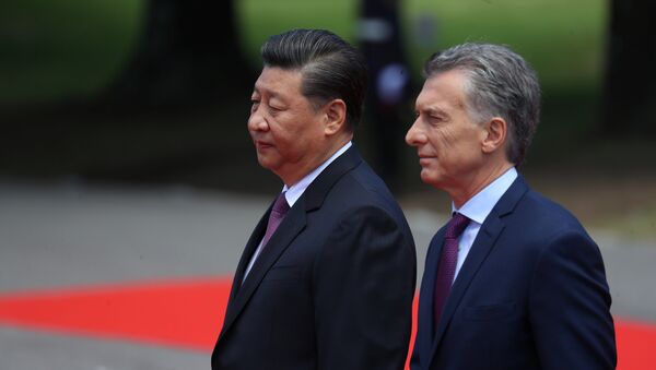 Presidente de China, Xi Jinping, y presidente de Argentina, Mauricio Macri - Sputnik Mundo