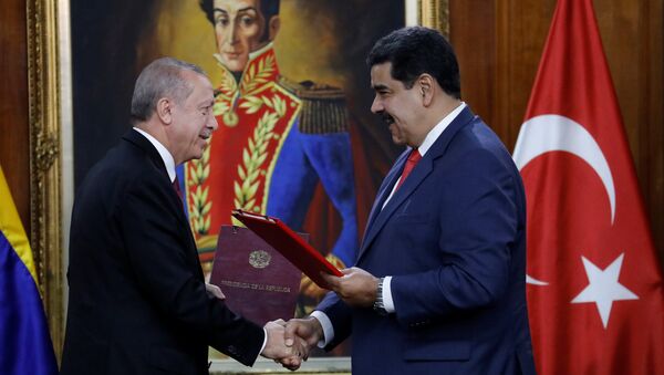 Recep Tayyip Erdogan, presidente de Turquía, y Nicolás Maduro, presidente de Venezuela - Sputnik Mundo