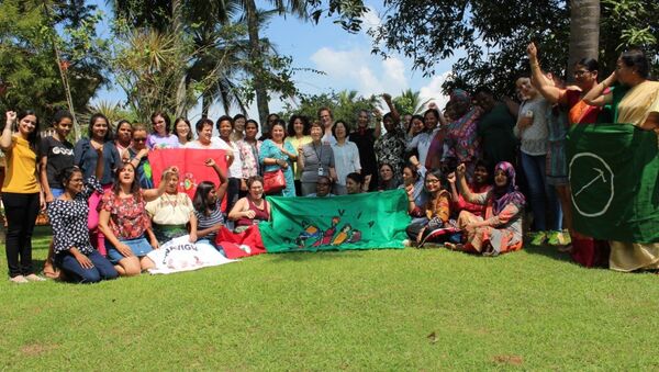 Encuentro Internacional de la Articulación de Mujeres Rurales de La Vía Campesina, en Sri Lanka, en noviembre de 2018 - Sputnik Mundo