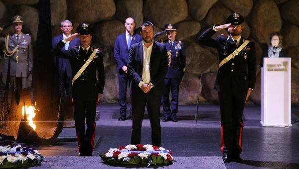 Matteo Salvini, viceprimer ministro de Italia, durante su visita a Jerusalén, Israel - Sputnik Mundo