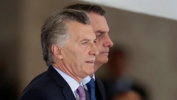 Mauricio Macri y Jair Bolsonaro, presidentes de Argentina y Brasil respectivamente - Sputnik Mundo