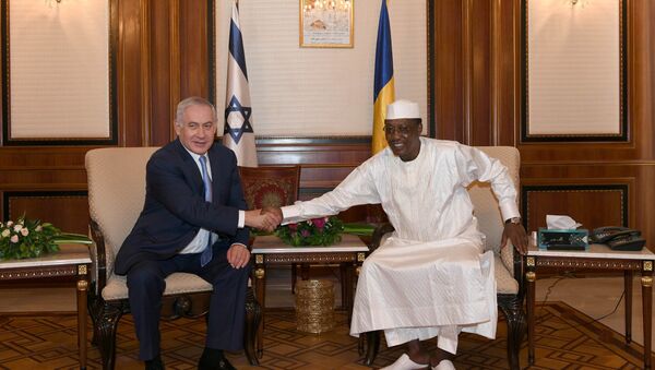 Benjamín Netanyahu, primer ministro de Israel, y el presidente de Chad, Idriss Déby - Sputnik Mundo