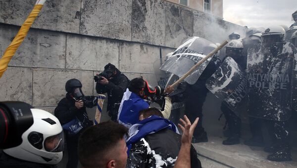 Protestas en Atenas - Sputnik Mundo