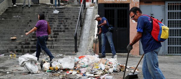 Caracas (Venezuela) después de las protestas Caracas (Venezuela) después de las protestas - Sputnik Mundo