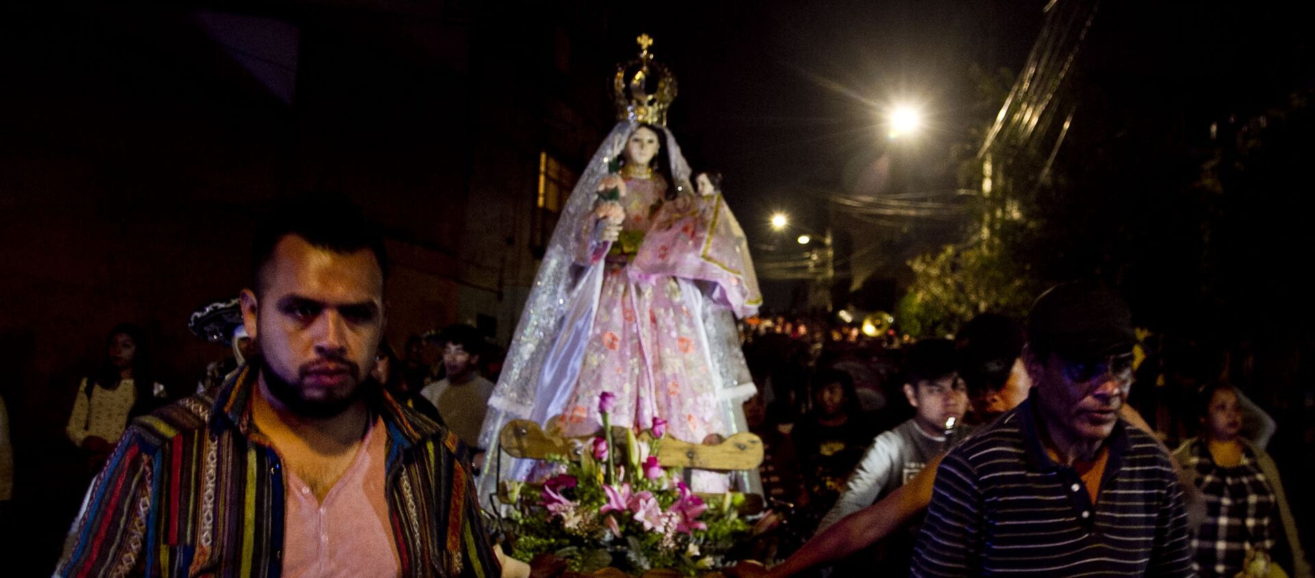 Una de las procesiones en el pueblo de la Candelaria, en Ciudad de México, el día de su santa patrona. - Sputnik Mundo, 1920, 04.02.2019