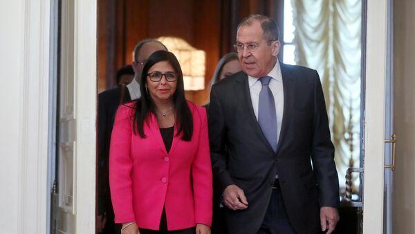 Vicepresidenta de Venezuela, Delcy Rodríguez, y canciller de Rusia, Serguéi Lavrov - Sputnik Mundo