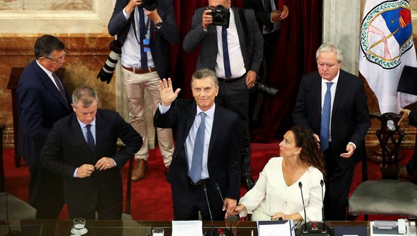 Mauricio Macri, presidente de Argentina, durante la apertura del 137 período de sesiones ordinarias del Congreso - Sputnik Mundo