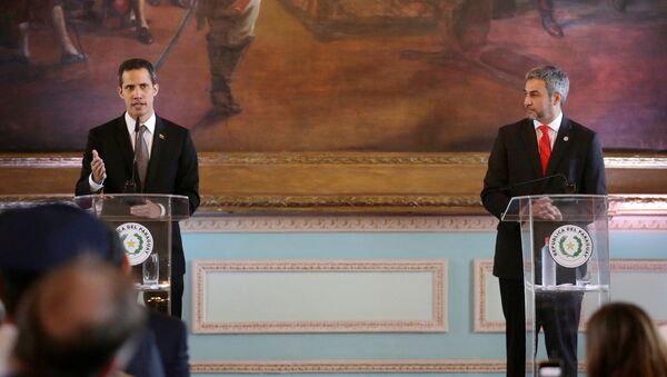 El lider opositor, Juan Guaido y el presidente de Paraguay, Mario Abdo - Sputnik Mundo