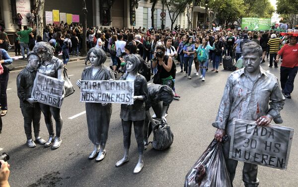 La marcha de las mujeres en Argentina - Sputnik Mundo
