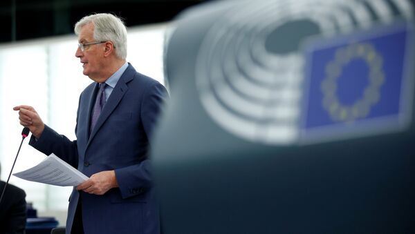 El negociador jefe de la UE para el Brexit, Michel Barnier, en el Parlamento Europeo - Sputnik Mundo