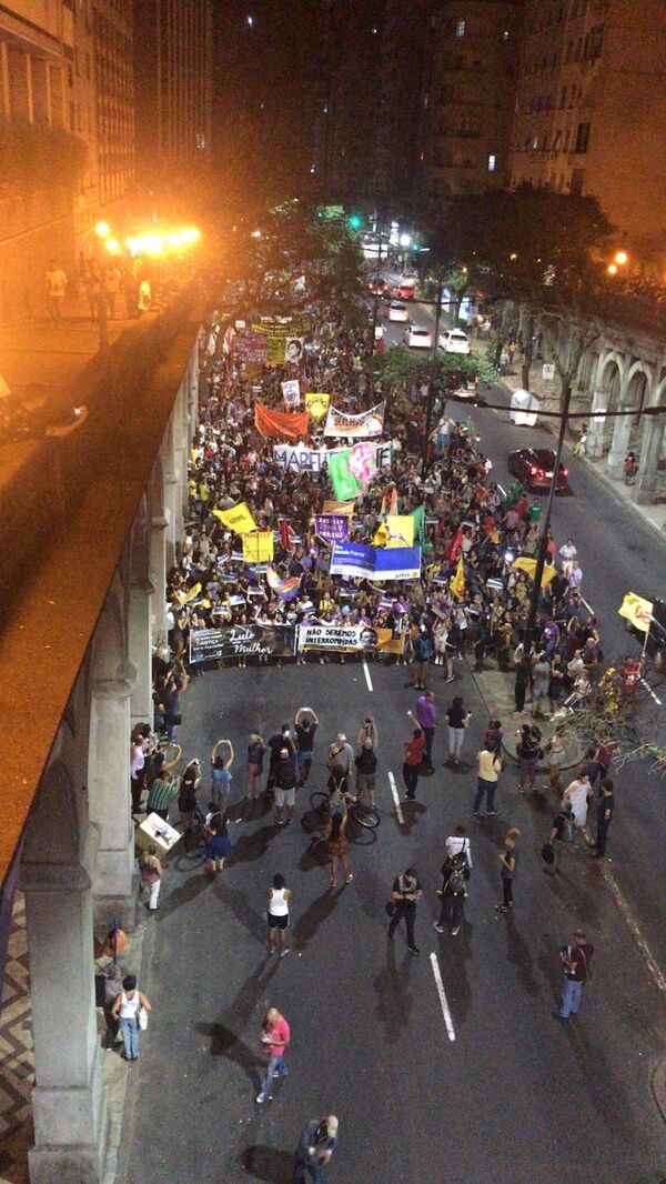 Un acto en memoria de Marielle Franco en Brasil Un acto en memoria de Marielle Franco en Brasil - Sputnik Mundo