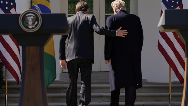 Presidente de Brasil, Jair Bolsonaro, y presidente de EEUU, Donald Trump - Sputnik Mundo