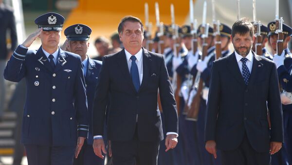 Presidente de Brasil, Jair Bolsonaro, llega a Chile - Sputnik Mundo