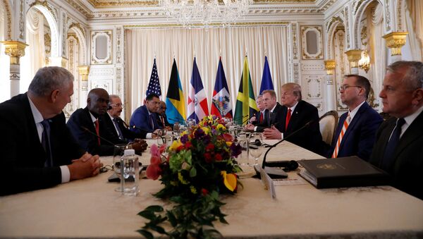 El encuentro de Trump con líderes de Bahamas, Haití, República Dominicana, Jamaica y Santa Lucía - Sputnik Mundo
