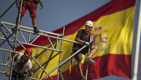 Trabajadores constructores en España (archivo) - Sputnik Mundo