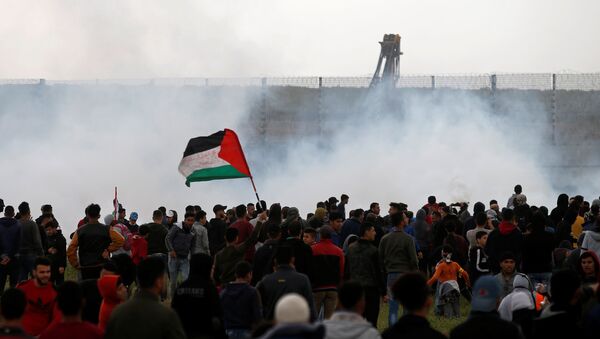 Las protestas en Gaza - Sputnik Mundo