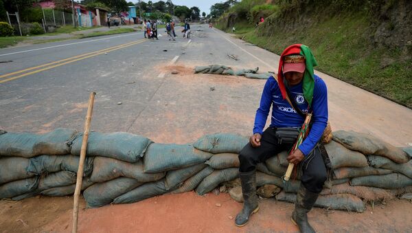 Los indígenas bloquean la vía Panamericana en Colombia - Sputnik Mundo