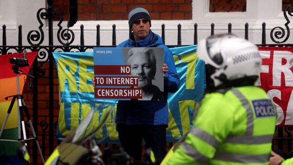 Activistas piden la liberación de Julian Assange - Sputnik Mundo