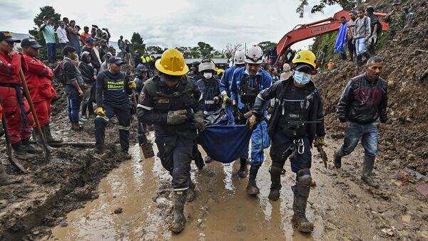 Deslizamiento de tierra en Cauca, Colombia - Sputnik Mundo