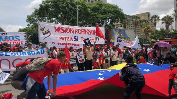 La marcha chavista en Caracas, Venezuela - Sputnik Mundo
