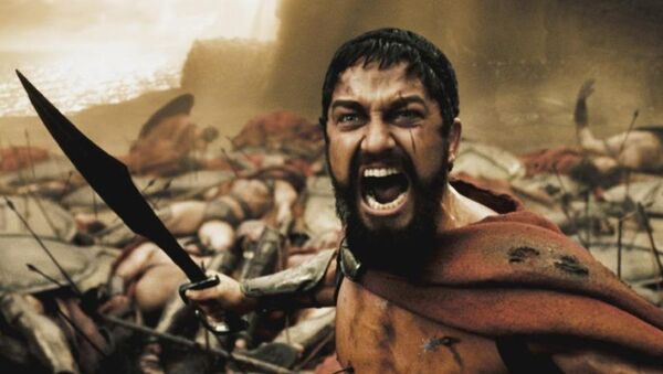 Gerard Butler protagoniza al rey Leonidas en la película '300' - Sputnik Mundo