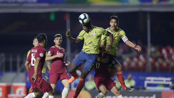 El partido entre Colombia y Catar - Sputnik Mundo