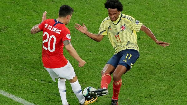 El partido entre Colombia y Chile - Sputnik Mundo