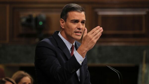 Pedro Sánchez, líder del Partido Socialista Obrero Español (PSOE) y candidato a la presidencia del Gobierno - Sputnik Mundo