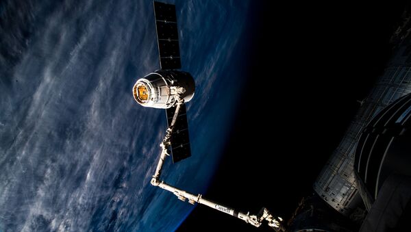 El carguero espacial Dragon se acopla a la EEI (archivo) - Sputnik Mundo