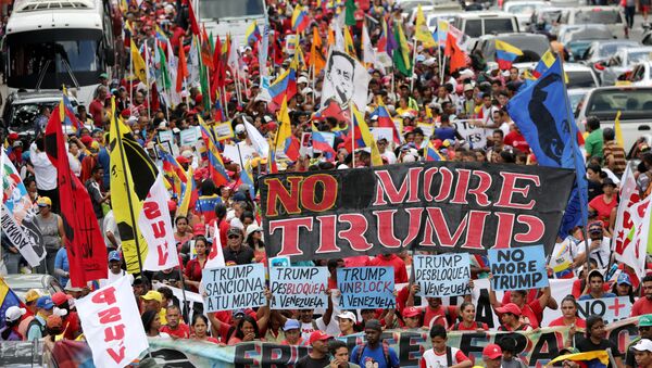 Marcha en Caracas en contra de las agresiones de EEUU - Sputnik Mundo