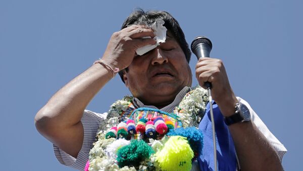 El presidente de Bolivia Evo Morales da un discurso - Sputnik Mundo