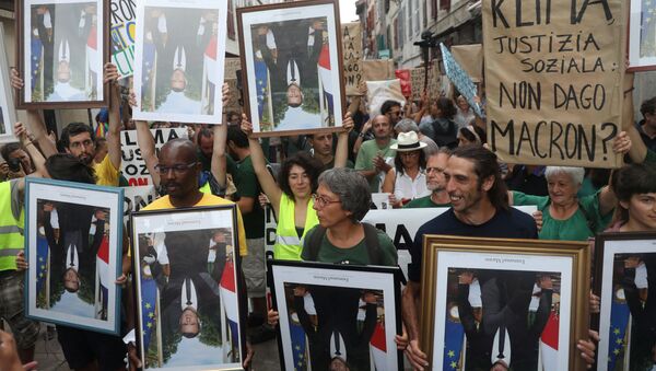 Protestas contra la cumbre del G7 en Bayonne, cerca de Biarritz - Sputnik Mundo