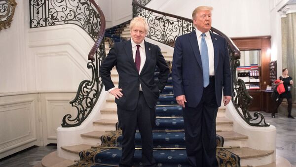 El presidente de Estados Unidos, Donald Trump, y el primer ministro del Reino Unido, Boris Johnson - Sputnik Mundo