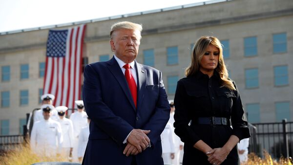 El presidente de EEUU, Donald Trump, y la primera dama, Melania Trump - Sputnik Mundo
