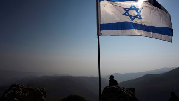 Bandera de Israel cerca del Valle del Jordán - Sputnik Mundo