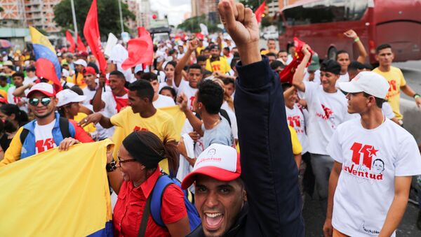 Una movilización en Caracas, Venezuela - Sputnik Mundo