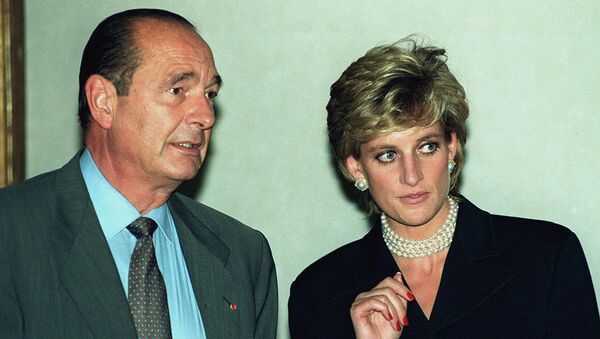 El expresidente de Francia Jacques Chirac y Lady Diana, la princesa de Gales - Sputnik Mundo