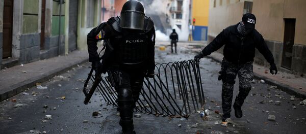 Protestas en Ecuador Protestas en Ecuador - Sputnik Mundo